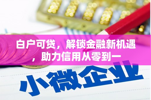 巍山白户可贷，解锁金融新机遇，助力信用从零到一