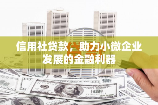 秦汉信用社贷款，助力小微企业发展的金融利器