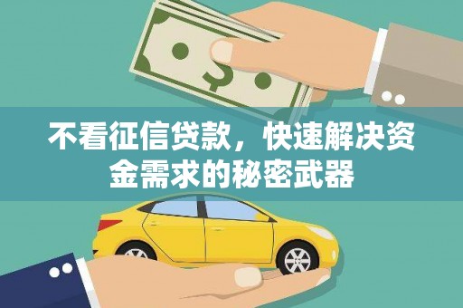巴里坤不看征信贷款，快速解决资金需求的秘密武器