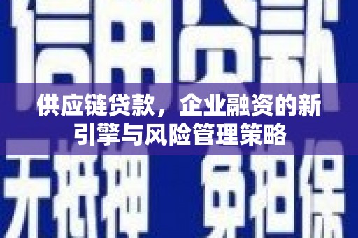滑县供应链贷款，企业融资的新引擎与风险管理策略