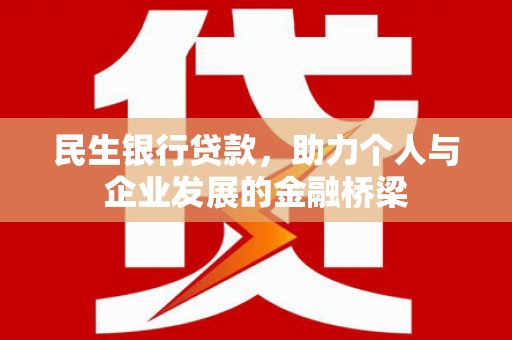 罗定民生银行贷款，助力个人与企业发展的金融桥梁
